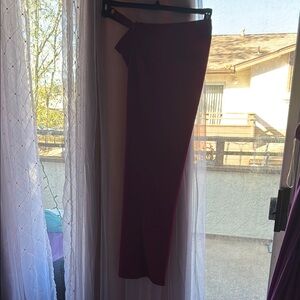 Red Asymmetrical Maxi Pencil Skirt for Casual Wear